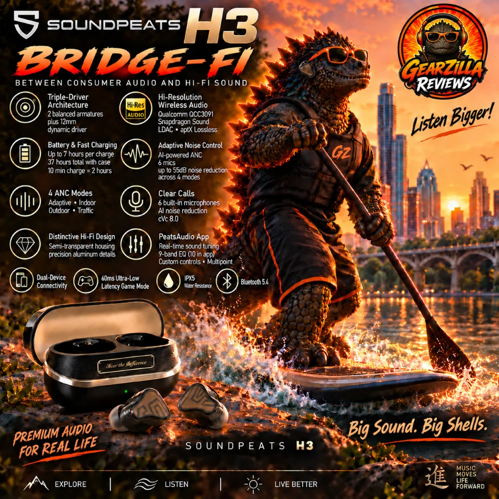 GearZilla Reviews SOUNDPEATS H3 Showcase